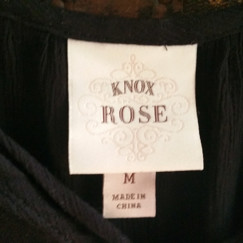 Knox Rose Cold Shoulder Top with Lace Sleeves - Picture 6 of 8
